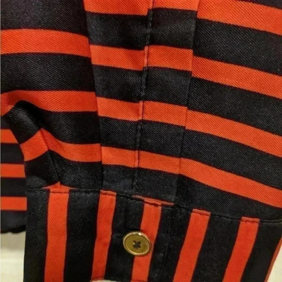 The Limited Women’s Blouse Red/Navy Stripes Sz. M - Picture 5 of 6
